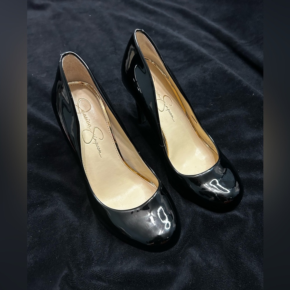 Jessica Simpson Patent Leather Black Heels